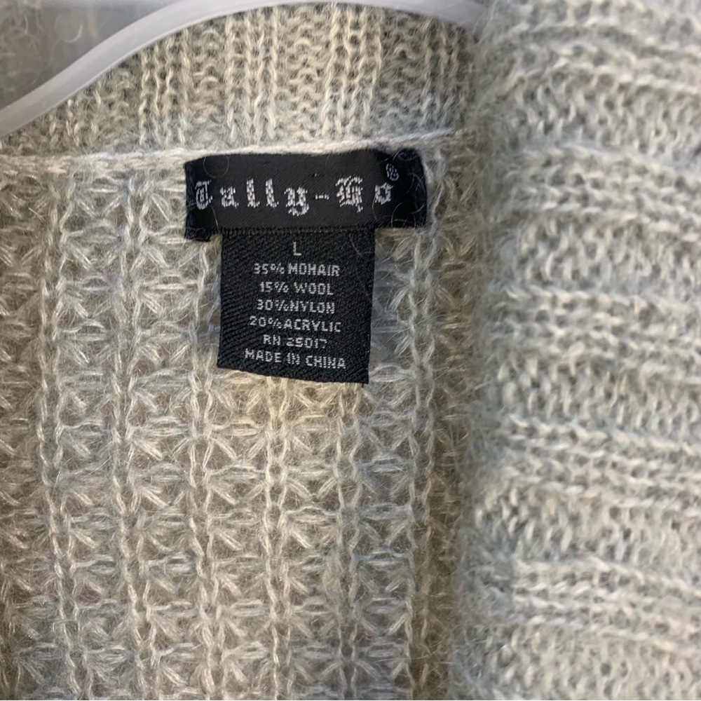 VTG Tally Ho Mohair Floral Appliqué Toggle Button Cardigan Sweater - Picture 2 of 15